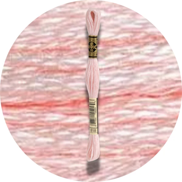DMC Mouliné Spécial 25 Broderigarn, Ensfarvet, Røde/Gule/Orange nuancer